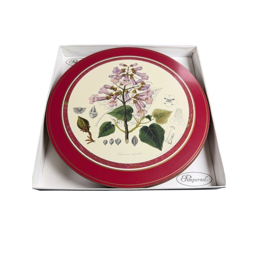 Pimpernel Botanical Placemats Set of 6 Royal Horticultural Society Cork Backed